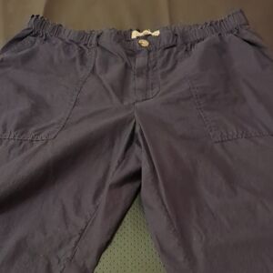 Medium Women's Navy Cropped Pants Thin Material